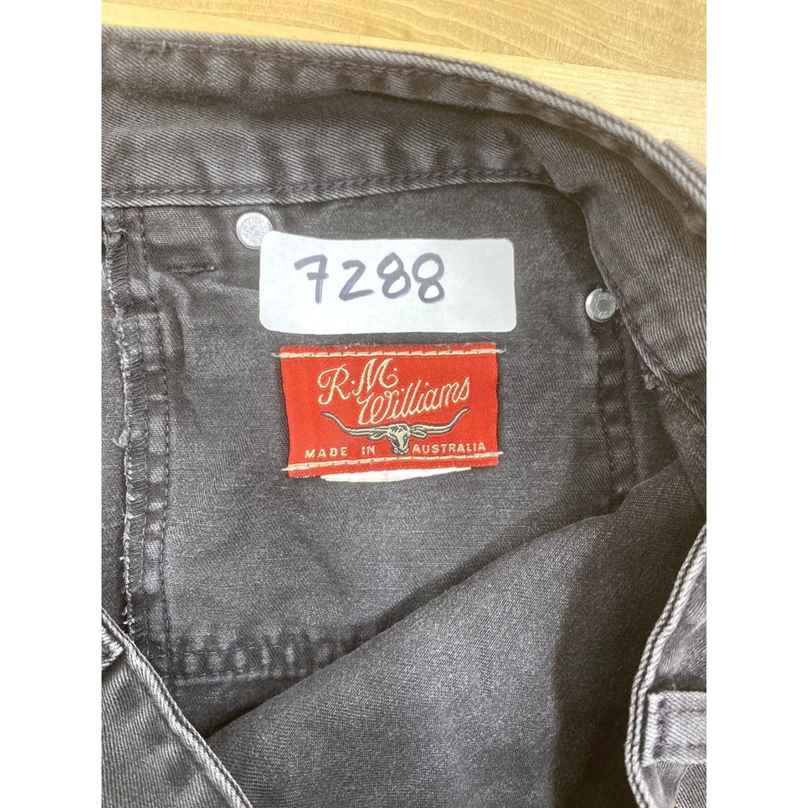 Vintage RM Williams Denim Jeans Mens 34x26 Black Denim Straight Jeans 7288 Regular Men Size US 34 / EU 50 - 5 Thumbnail