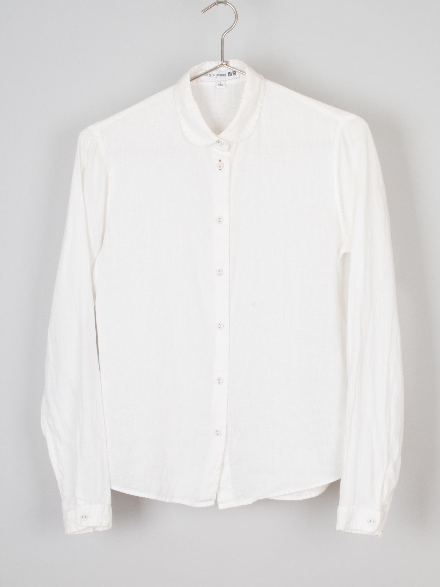 Uniqlo French Linen Round Collar Button Up Shirt Size S / US 4 / IT 40 - 1 Thumbnail