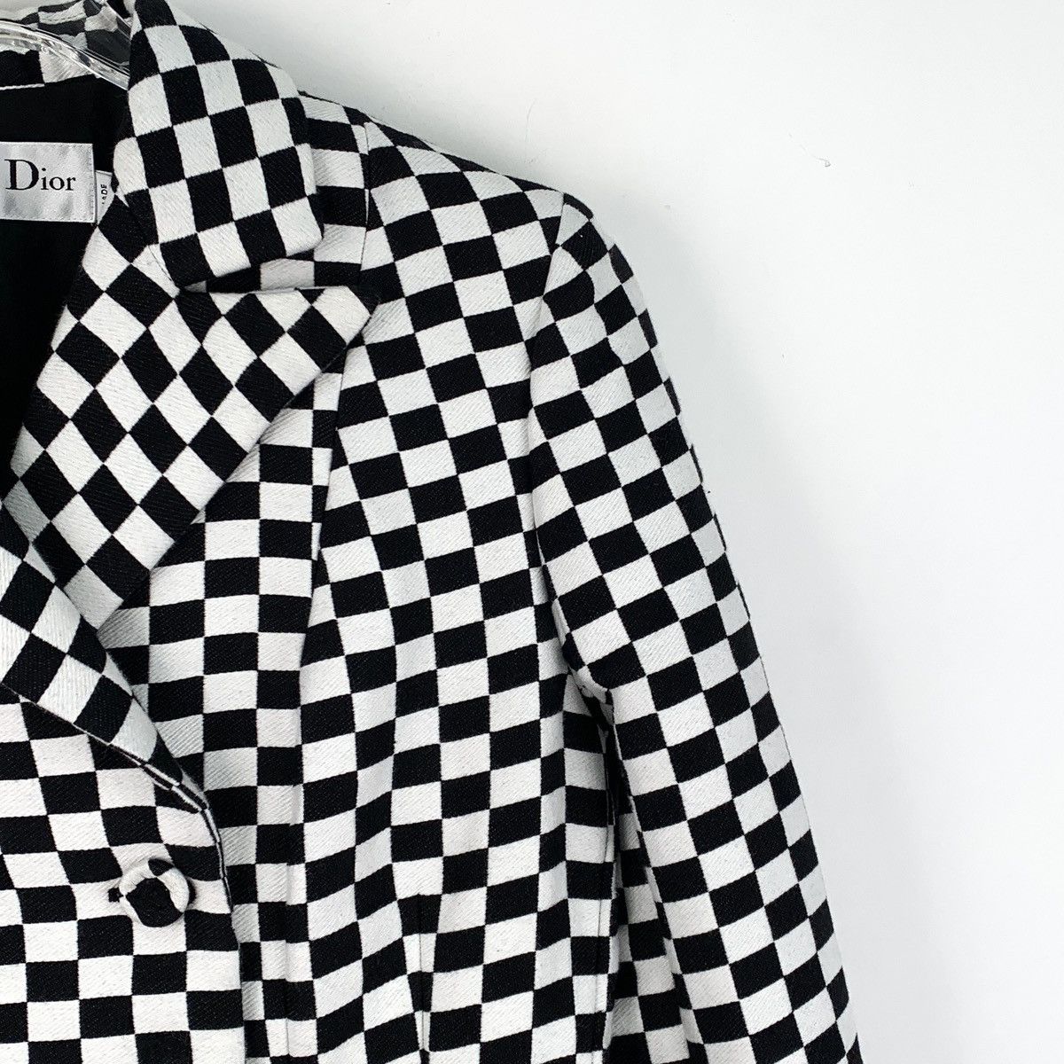 Dior Dior Colorblock Check Cotton Lapel Double Breasted Blazer Size XXS / US 00 / IT 34 - 3 Thumbnail