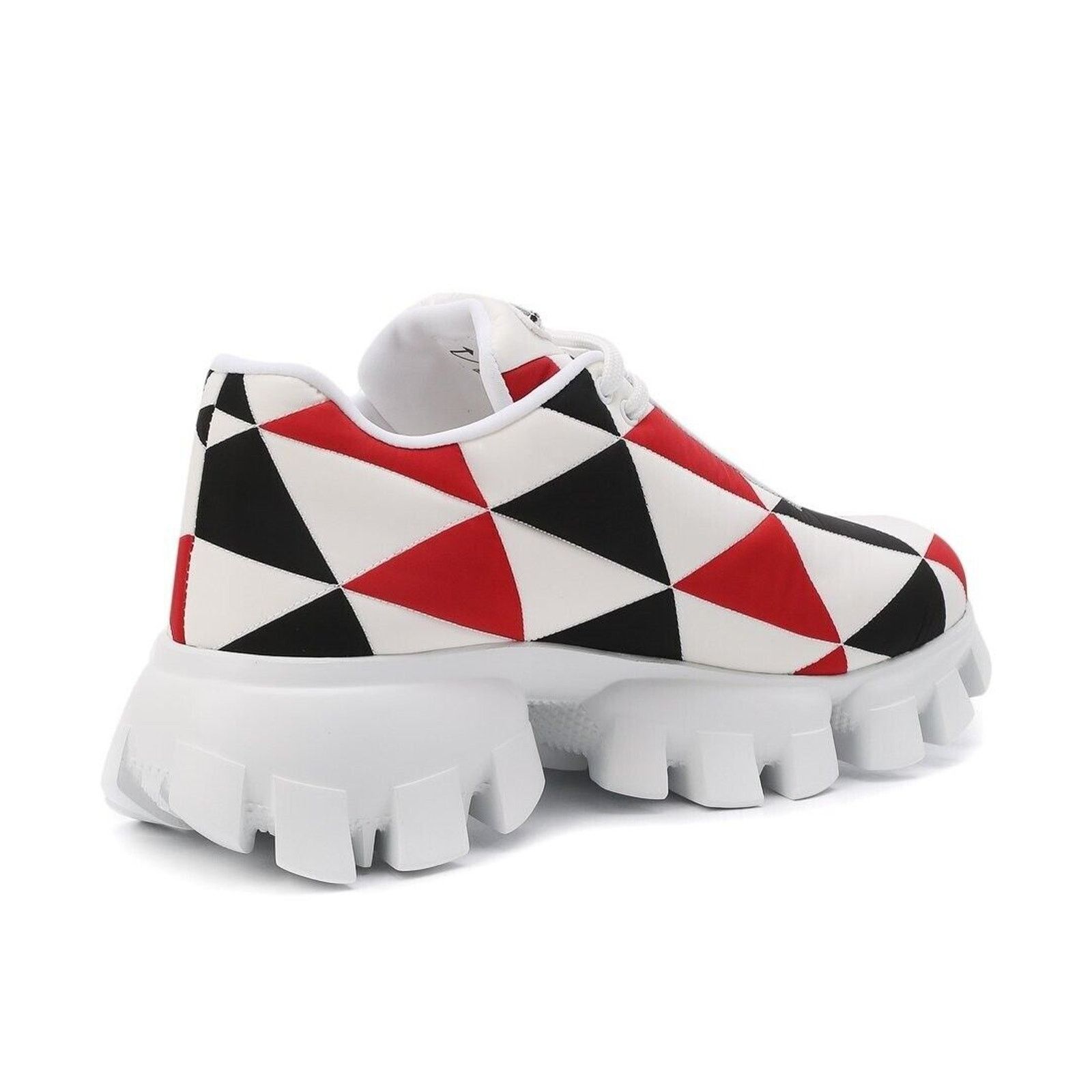 Prada 1E863M WHITE BLACK RED NYLON LOGO THUNDER CHUNKY SNEAKERS 38 Size US 8 / IT 38 - 7 Thumbnail