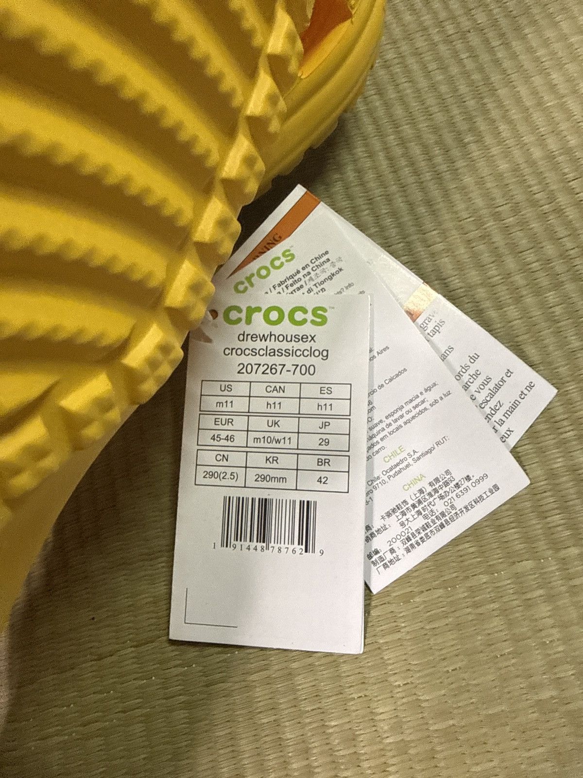 Drew House New Drew House Crocs 11 Yellow Missing Jibbitz Size US 11 / EU 44 - 6 Thumbnail