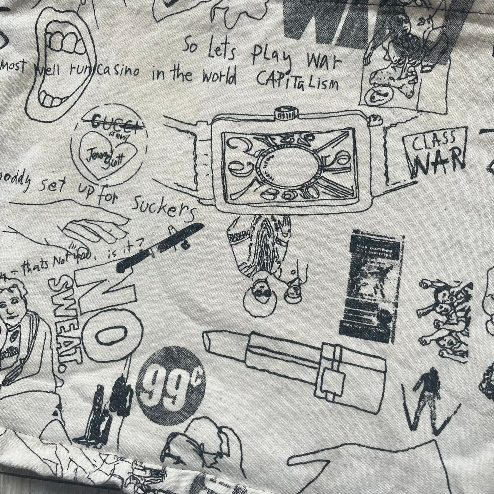 Jeremy Scott Jeremy Scott 2004 Chicks on Speed: It's a Project Tote Bag Size ONE SIZE - 4 Thumbnail