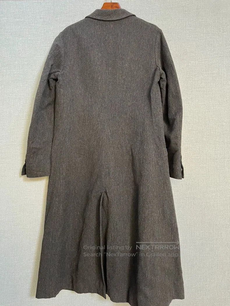 Paul Harnden Shoemakers Long Balzer Coat in Dark Brown Tweed. Size US S / EU 44-46 / 1 - 2 Thumbnail