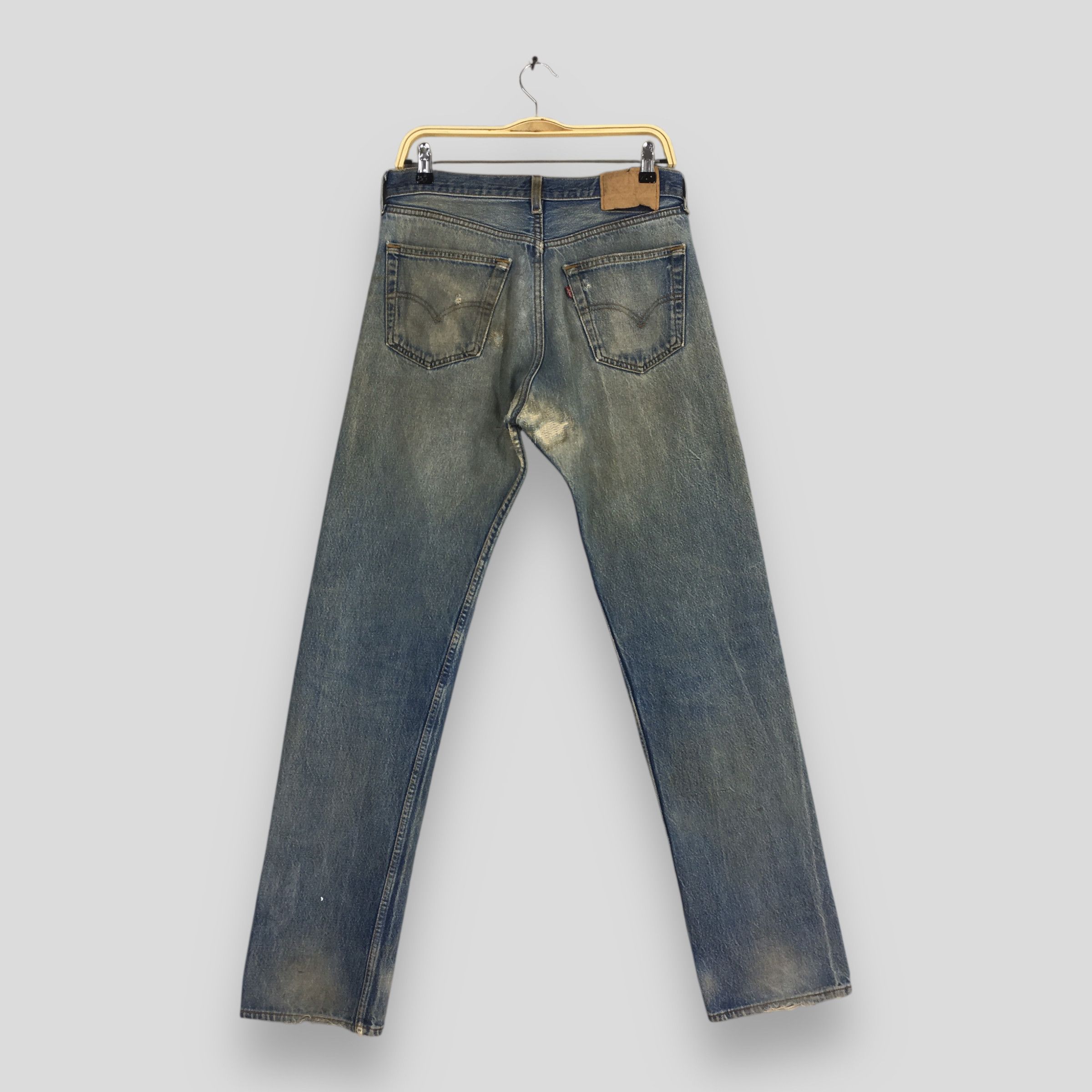 Levi's Size 30x32 Vintage 90s Levi's 501 Straight Cut Jeans S27 Size US 30 / EU 46 - 7 Thumbnail