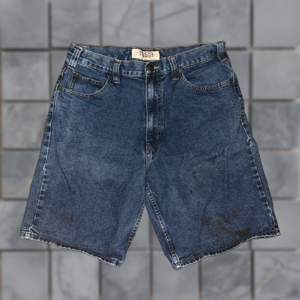 Vintage VINTAGE Big Mac Workwear Denim Shorts 31x12 Jorts Y2K 90s Carpenter Denim Blue Mens Size US 31 - 1 Thumbnail