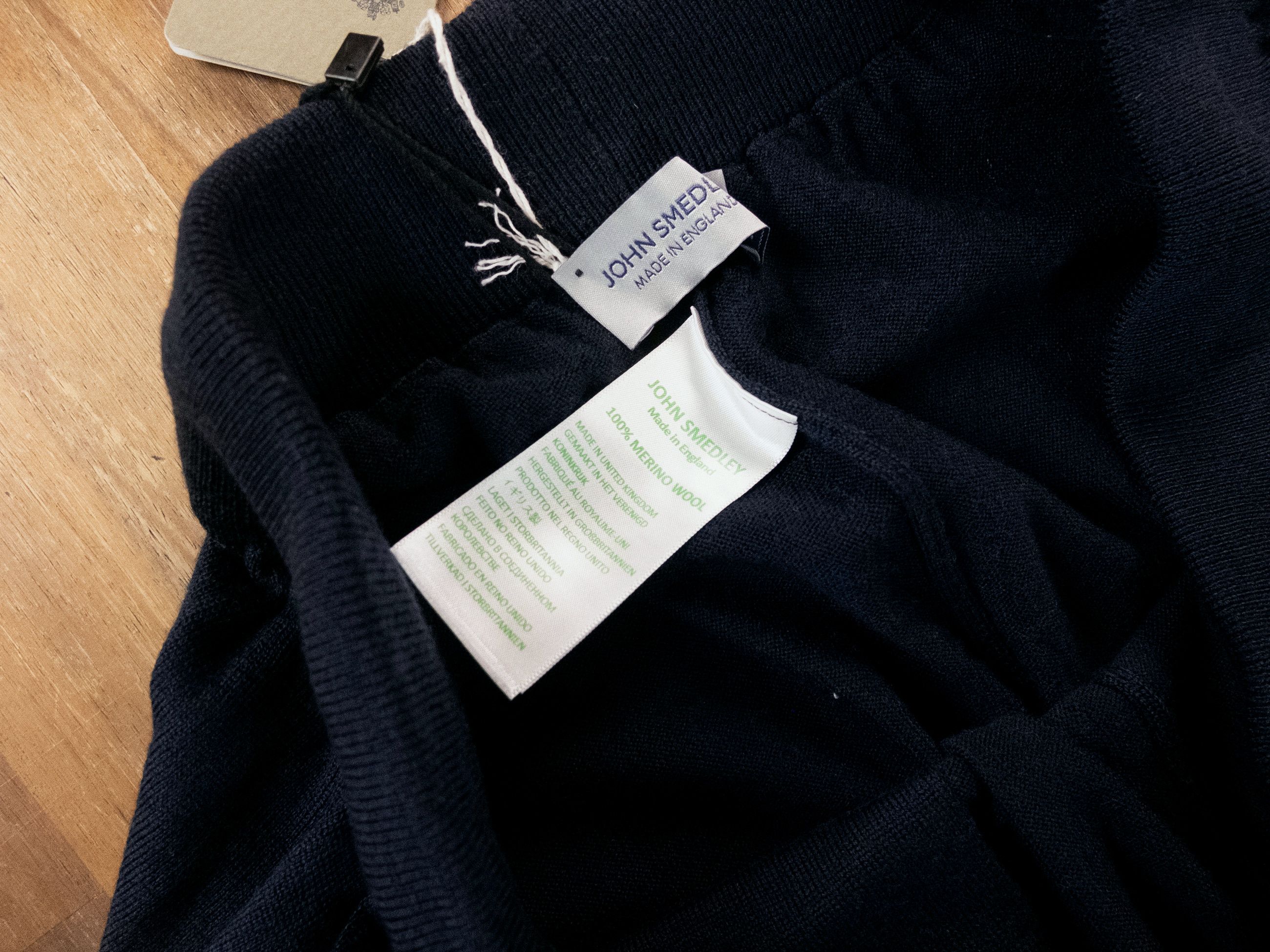 John Smedley JOHN SMEDLEY Henning navy blue knit wool sweatpants XL Size US 36 / EU 52 - 7 Thumbnail