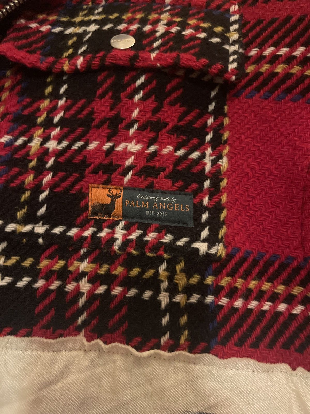 Palm Angels Palm Angel Check Wool Jacket Size US XXS / EU 40 - 3 Thumbnail
