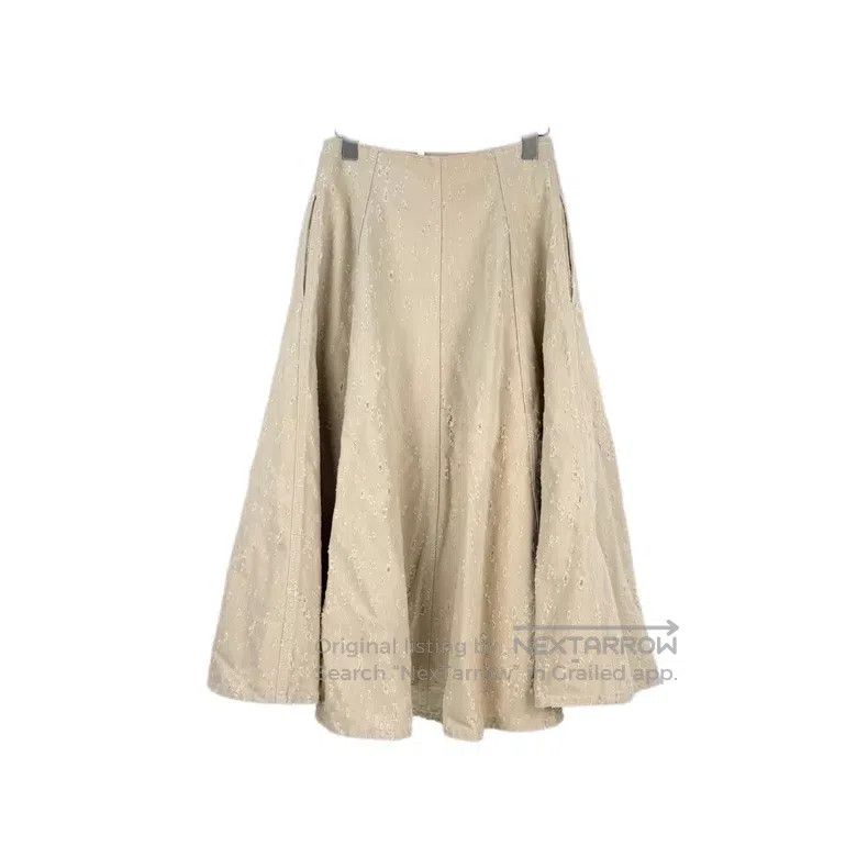 Dior Dior Beige destructive style denim cotton skirt Size 24" / US 00 / IT 34 - 2 Thumbnail