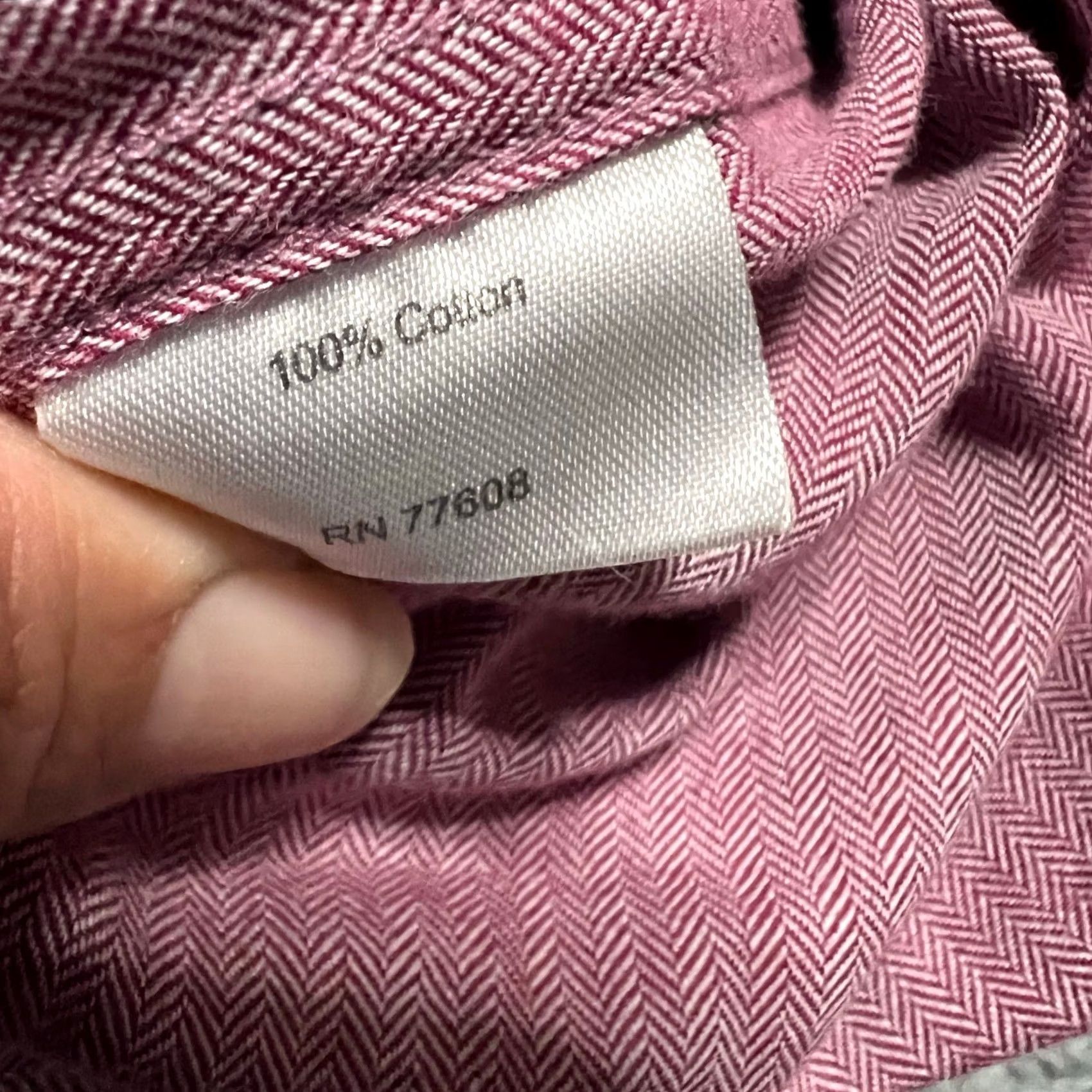 Vintage J. Peterman Shirt Mens M Pink Cotton Long Sleeve Button Contast Collar Size US M / EU 48-50 / 2 - 7 Thumbnail