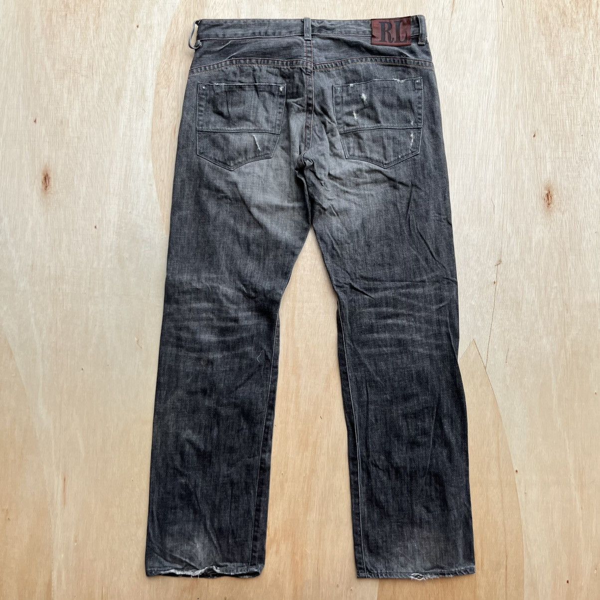 Japanese Brand RL DENIM JAPANESE BRAND VINTAGE MUD WASH DISTRESSED Size US 33 - 2 Thumbnail