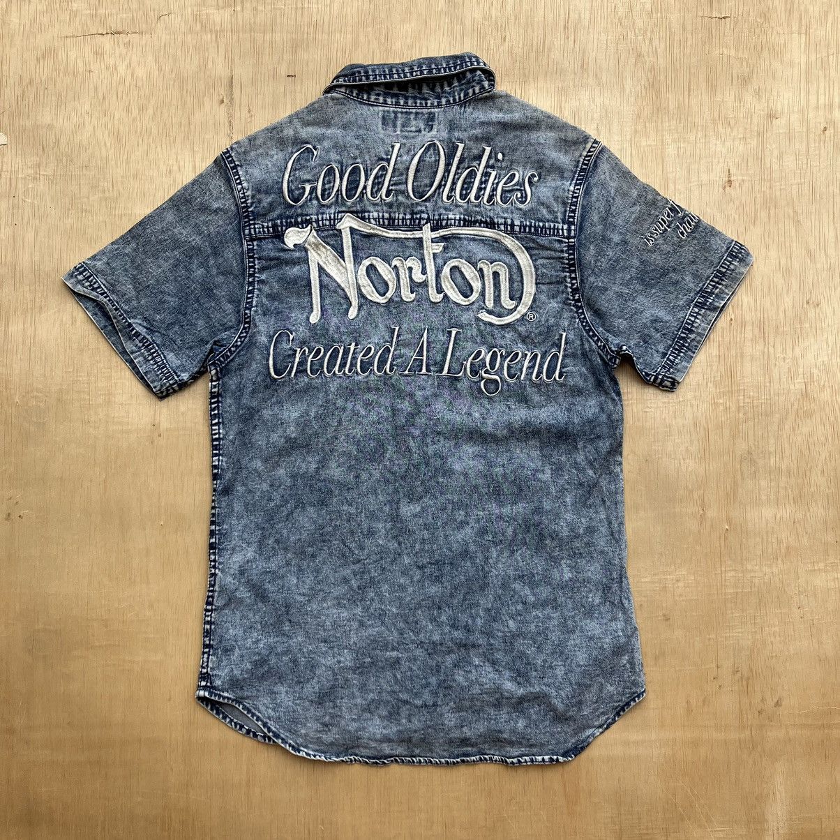 Harley Davidson × Norton × Vanson Leathers NORTON GOOD OLDIES CREATED A LEGEND SHORT SLEEVE Size M / US 6-8 / IT 42-44 - 1 Thumbnail