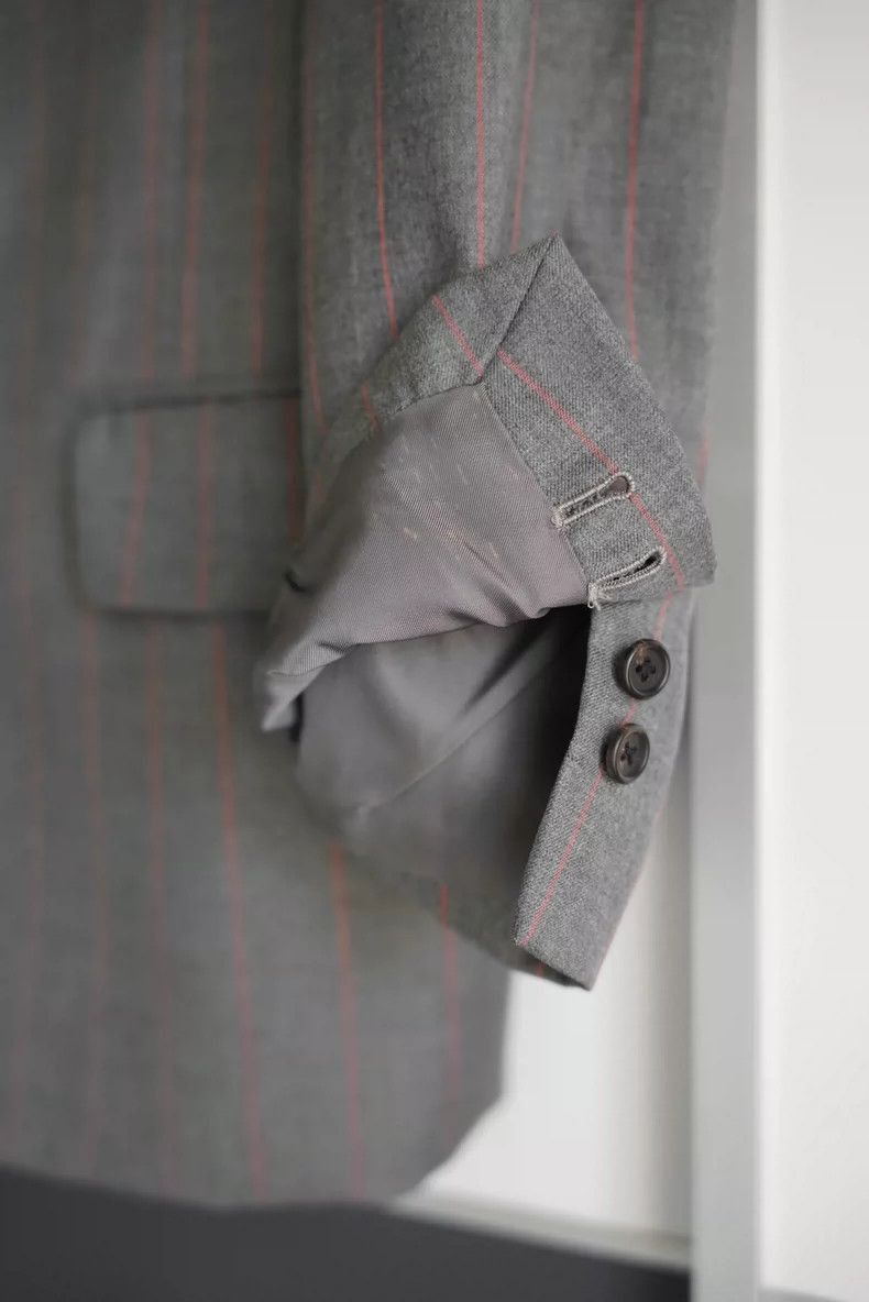 Yohji Yamamoto Yohji Yamamoto Yohji Yamamoto Gray Orange Stripe Suit Set Size US S / EU 44-46 / 1 - 5 Thumbnail