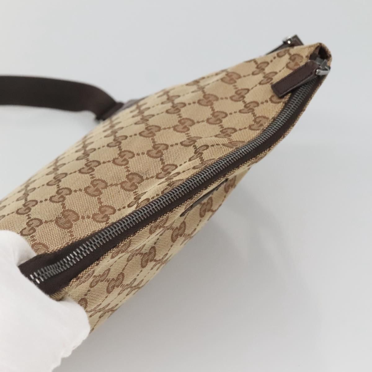 Gucci GUCCI GG Canvas Shoulder Bag Beige Silver Size ONE SIZE - 6 Thumbnail