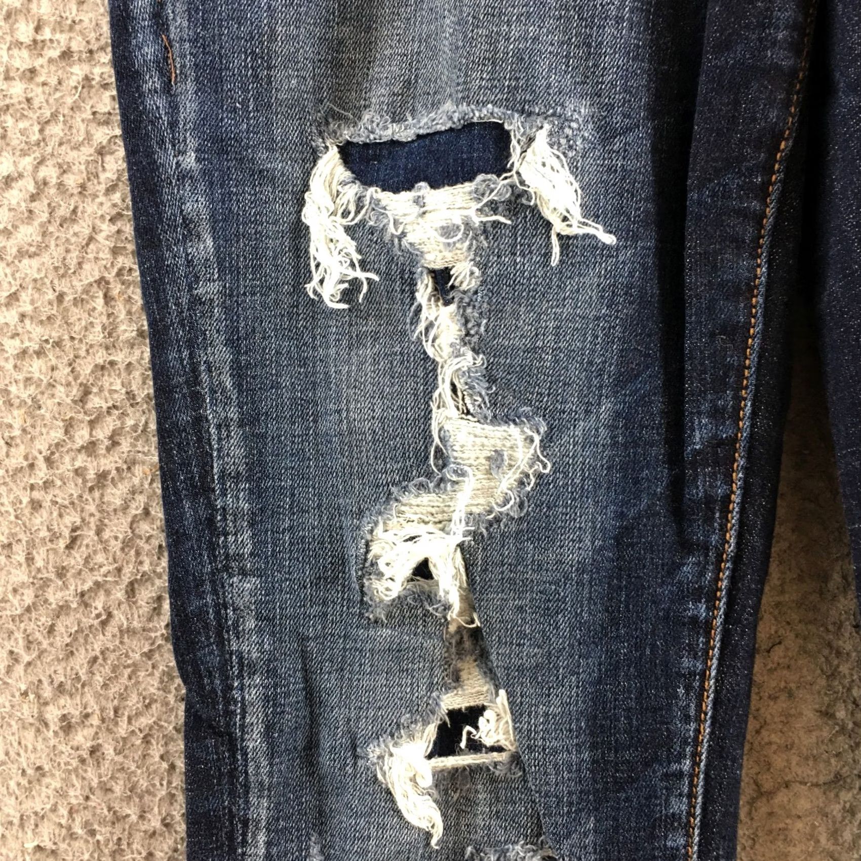 American Eagle Outfitters American Eagle Jegging Jeans Womens 6 Regular Blue Denim Distressed Jeans Mens? Size 28" / US 6 / IT 42 - 5 Thumbnail