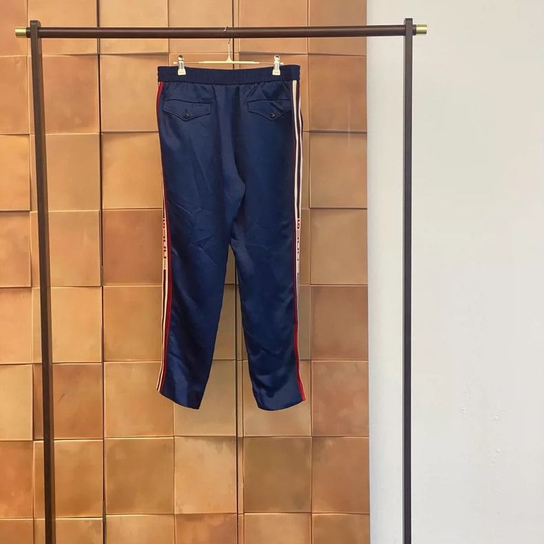 Gucci Gucci Blue striped string logo trousers 2504-Nextarrow Size US 32 / EU 48 - 2 Thumbnail