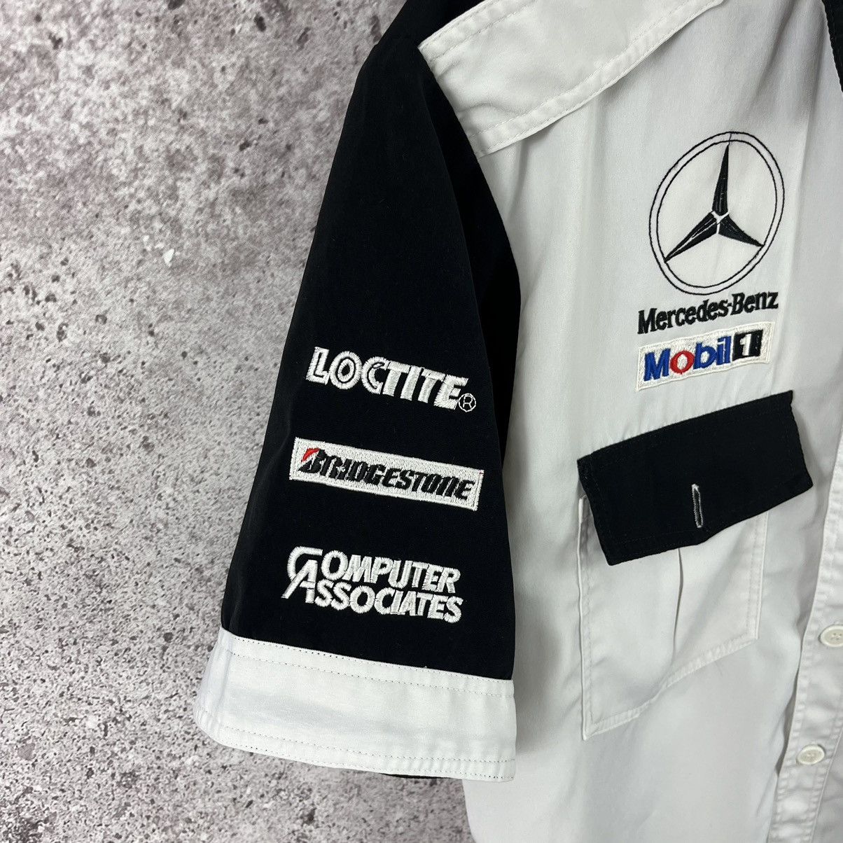 Mercedes-Benz Mercedes Benz Mobil 1 West Short Shirt Collared Size L Size US L / EU 52-54 / 3 - 3 Thumbnail