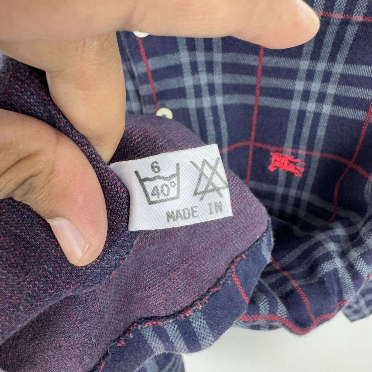Burberry × Vintage Vintage 90s Burberrys Nova Check Polo Shirts Size US M / EU 48-50 / 2 - 5 Thumbnail