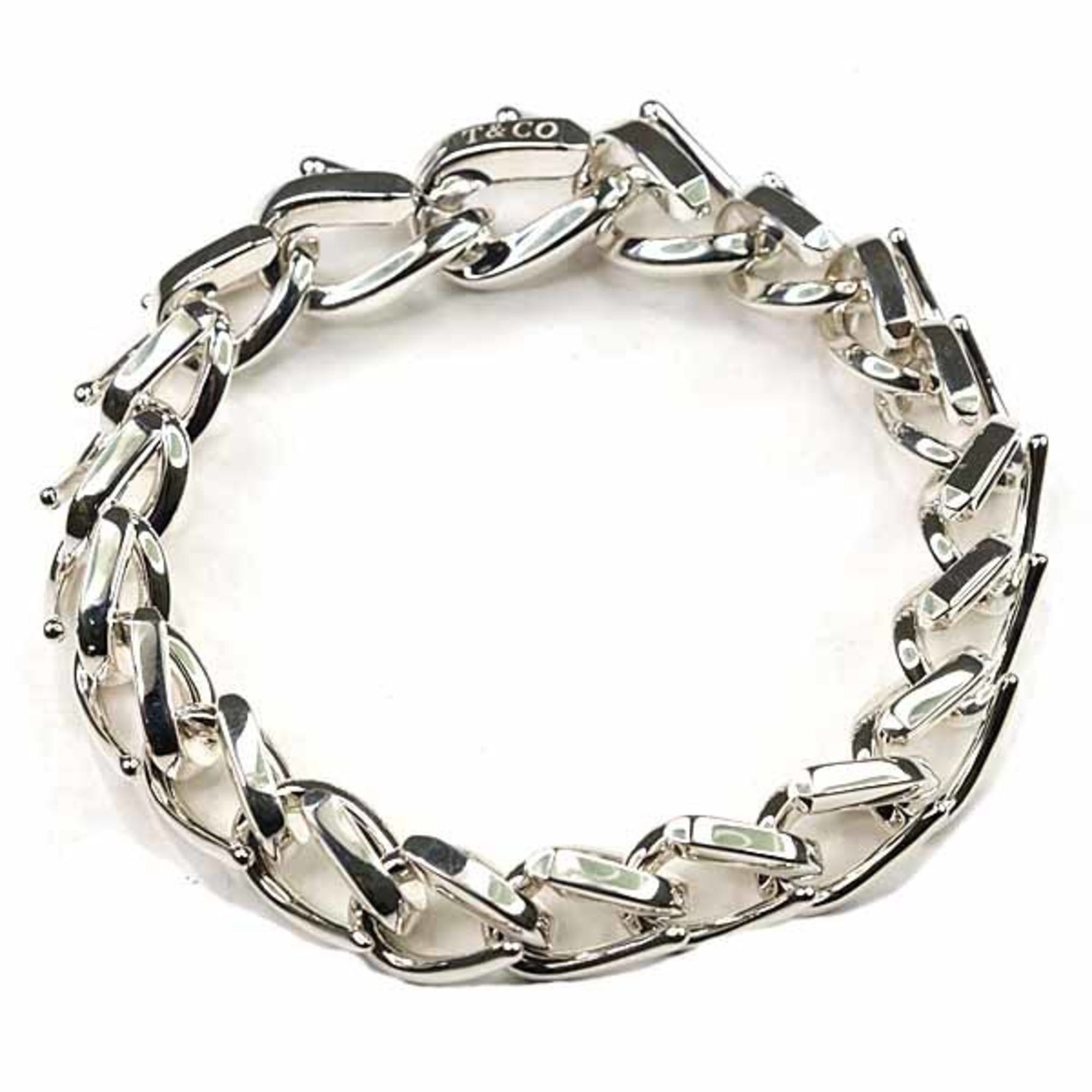 Tiffany & Co. TIFFANY&Co. Tiffany Forge Medium Link Bracelet 72548507 High Polish Sterling Silver Ag925 A Size ONE SIZE - 1 Thumbnail