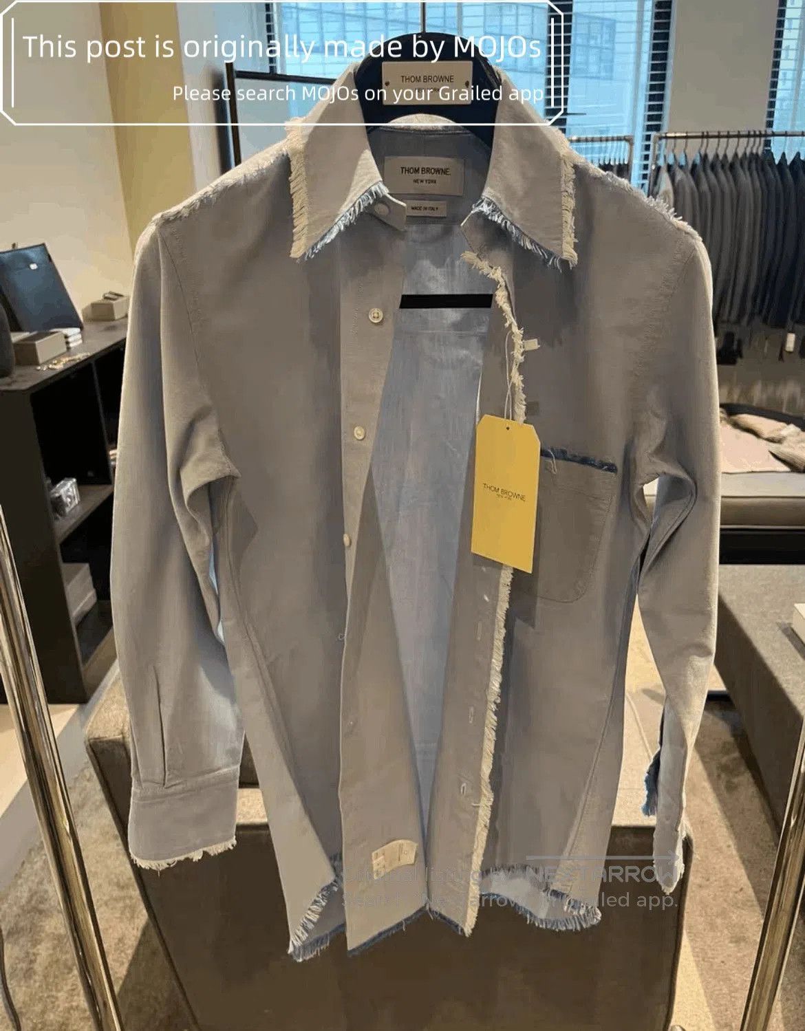 Thom Browne Sz 1 Thom Browne Disstressed Edge Oxford Shirt. Size US S / EU 44-46 / 1 - 1 Thumbnail