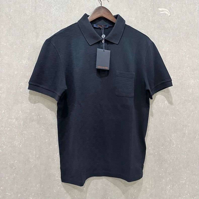 Louis Vuitton Louis Vuitton Dark Blue Checkerboard Polo Short Sleeve 2505 Size US M / EU 48-50 / 2 - 3 Thumbnail