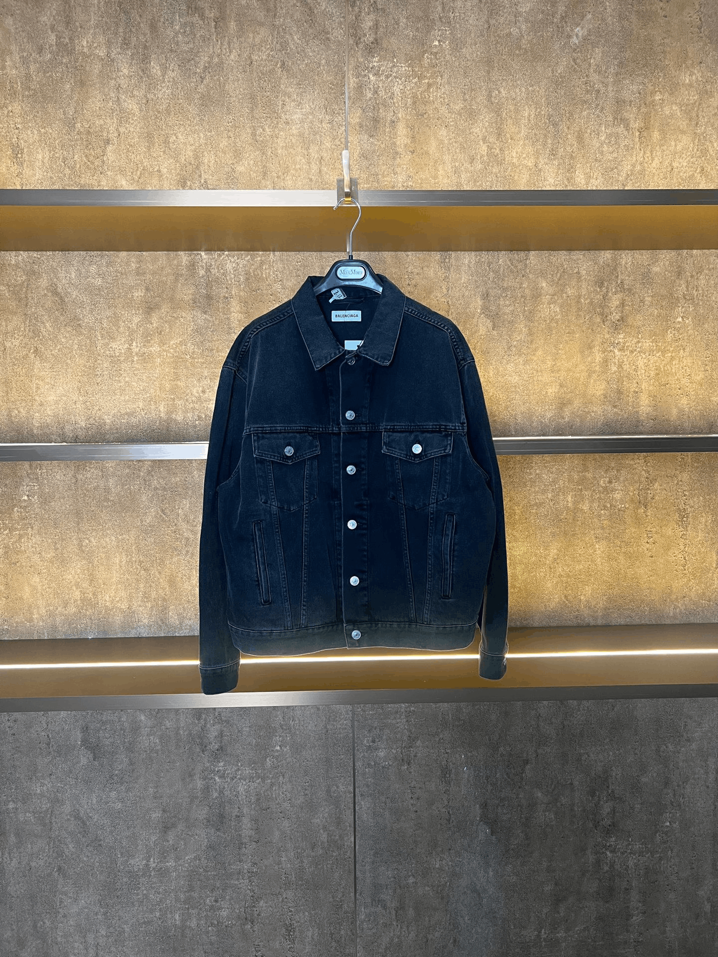 Balenciaga Balenciaga Rhinestone Denim Jacket Size S / US 4 / IT 40 - 1 Thumbnail