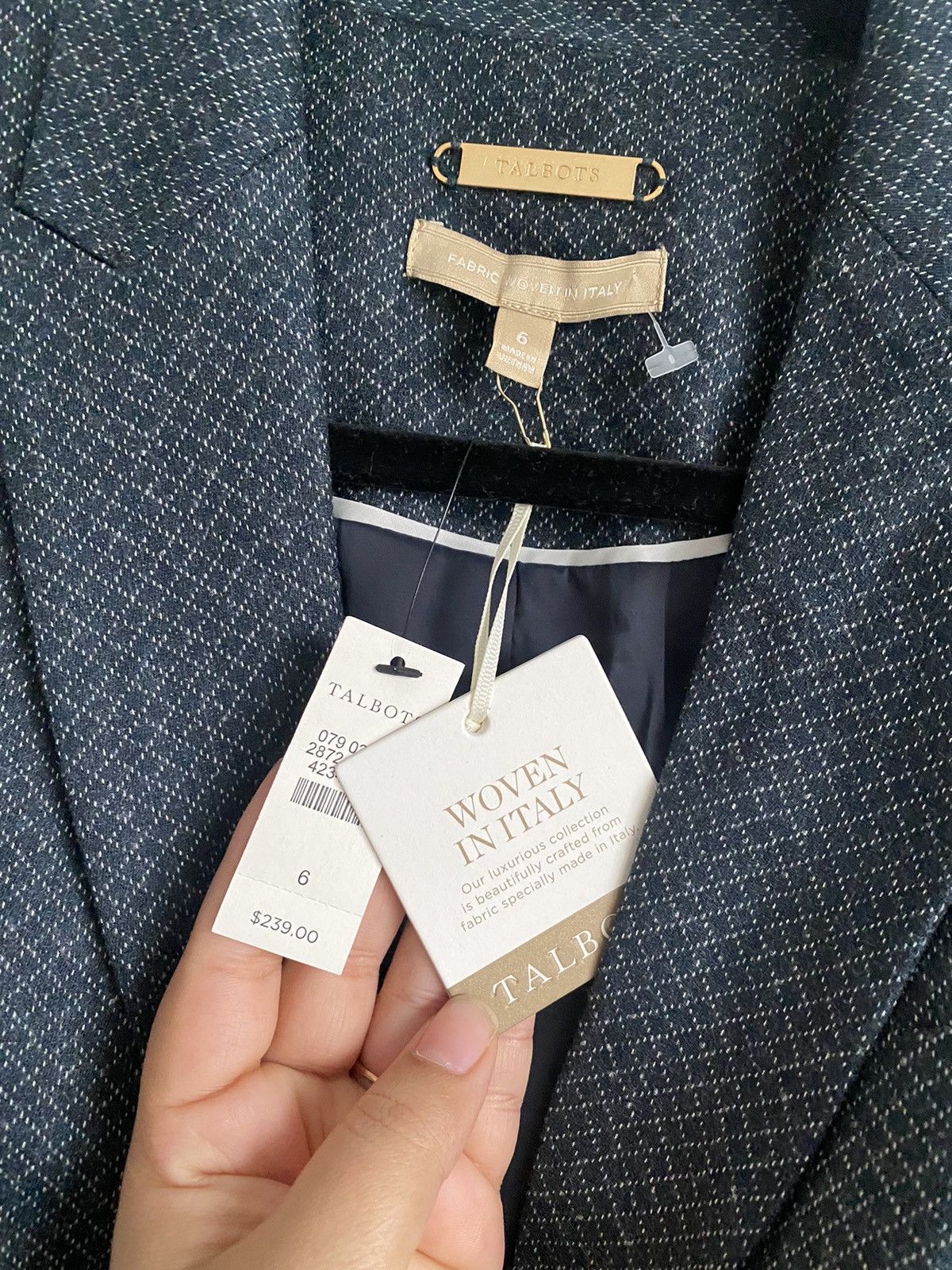 Talbots Talbots 2pc Pant Suit Blazer Blue Stretch Wool Size 6 New Size M / US 6-8 / IT 42-44 - 6 Thumbnail