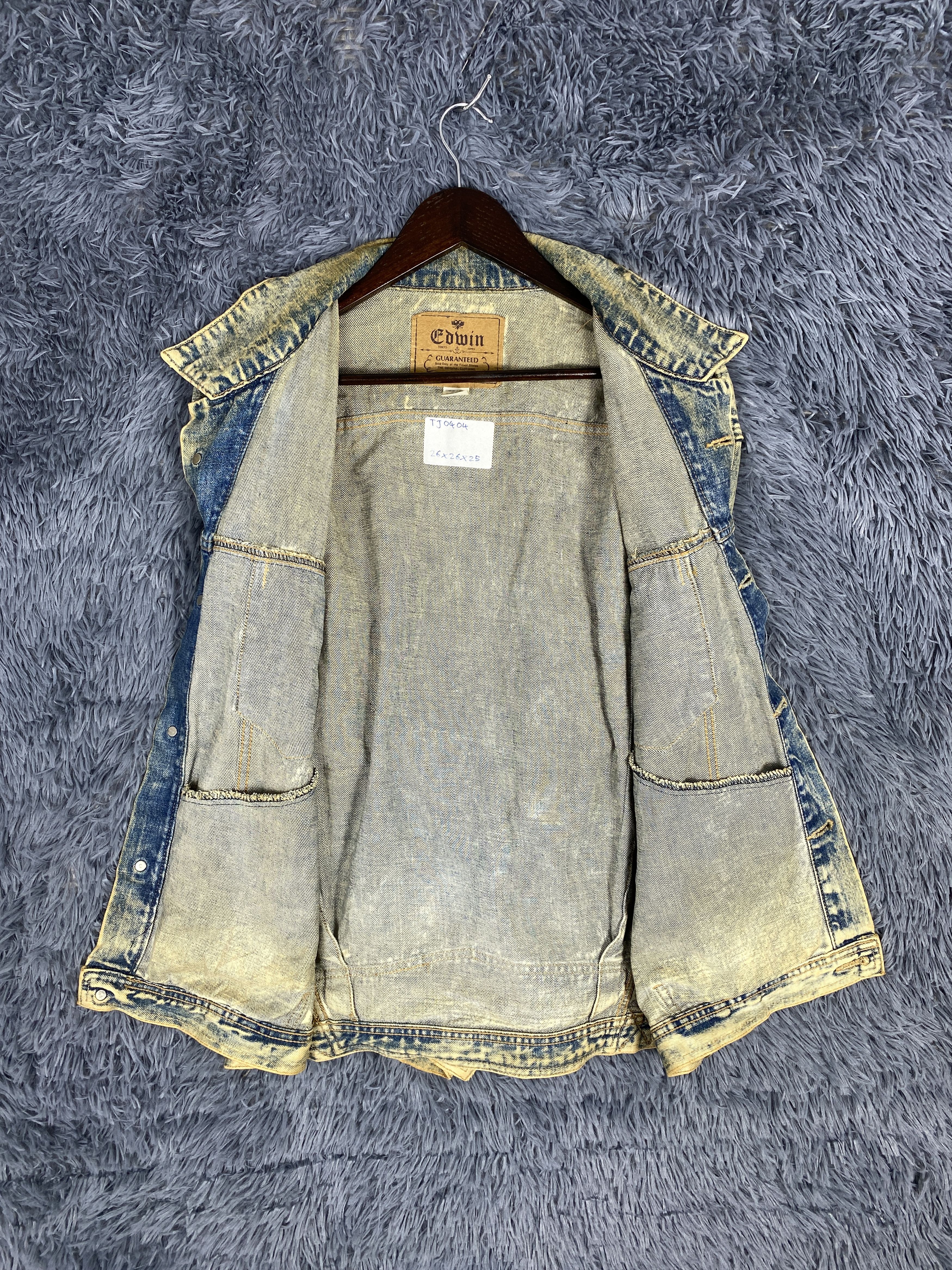 Edwin Vintage Edwin Acid Wash Denim Style Trucker Size US XL / EU 56 / 4 - 6 Thumbnail