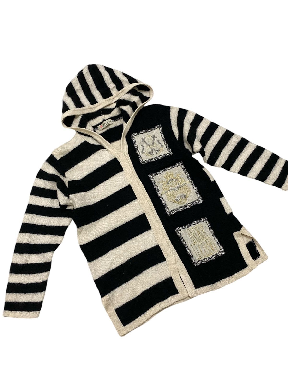 Andreluciano × Vintage Andreluciano Hoodie Stripe Knitwear Jacket Size US M / EU 48-50 / 2 - 2 Thumbnail