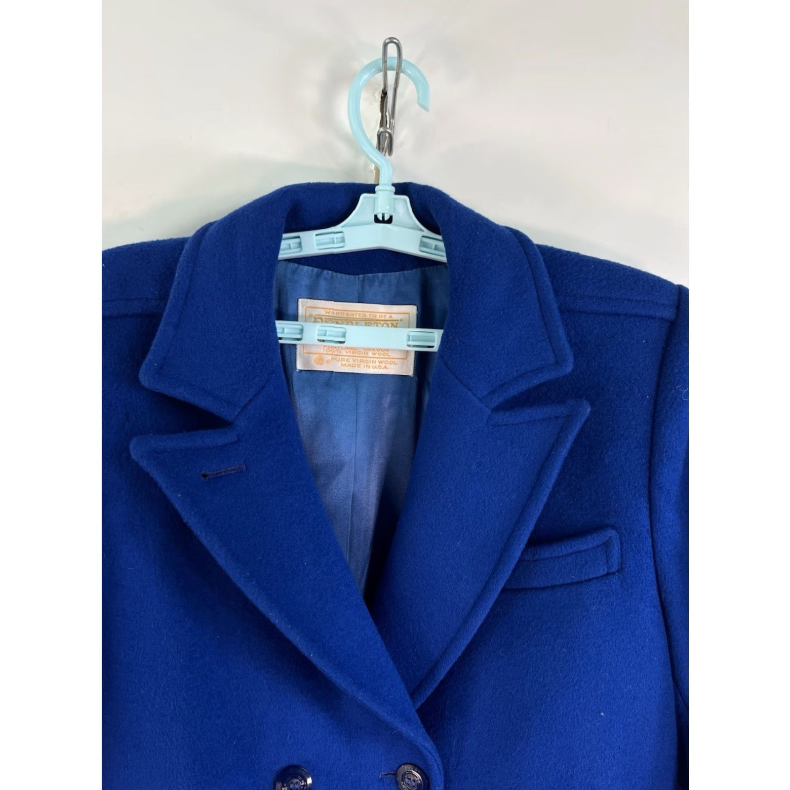 Pendleton VINTAGE Pendleton Coat Blue 100% Wool Long Overcoat Women L Adult Size L Navy Blue 80s 90s Womens Size L / US 10 / IT 46 - 4 Thumbnail