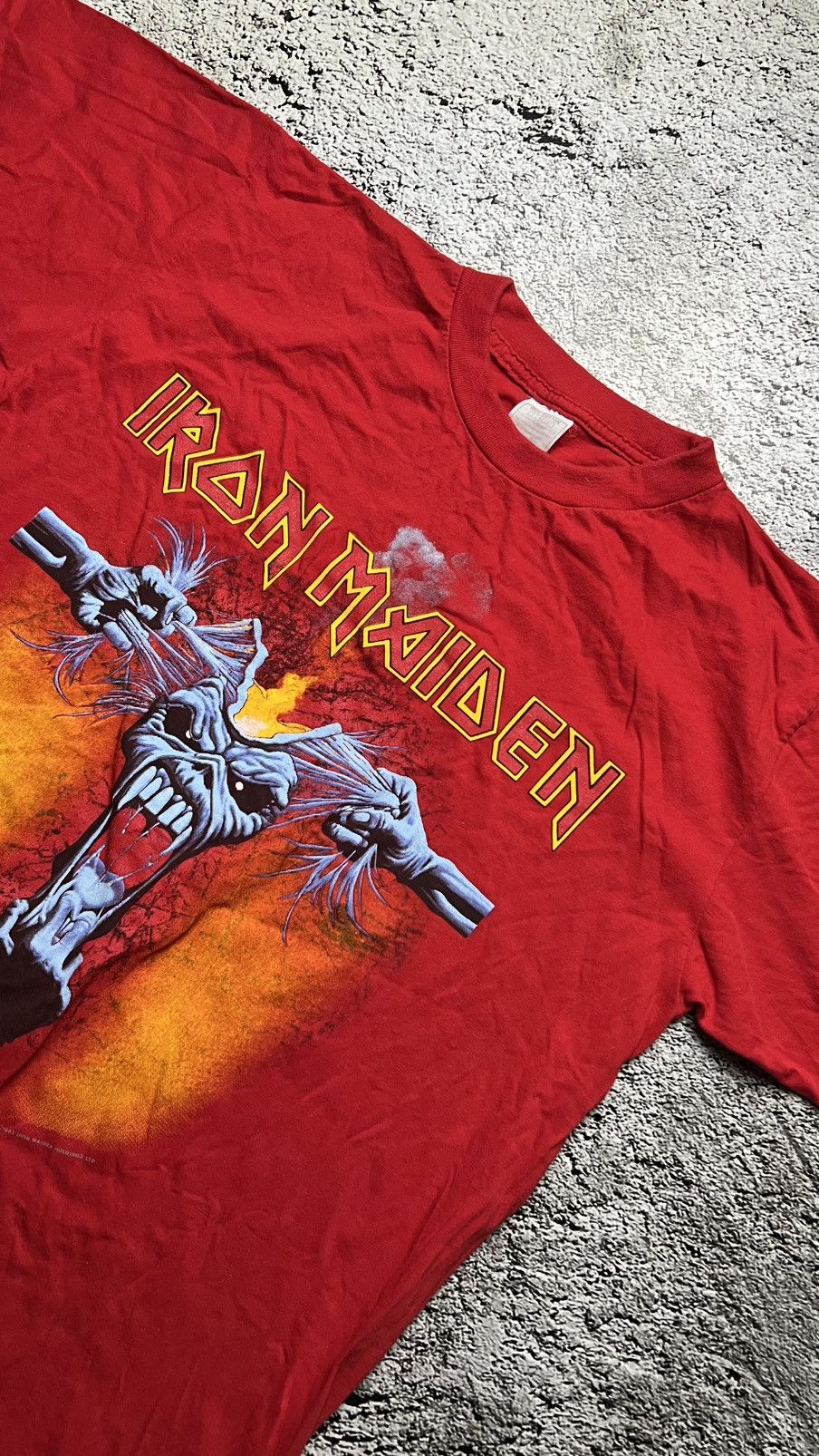 Band Tees 1993 Iron Maiden ripped head “a real dead one” rare t shirt Size US XL / EU 56 / 4 - 2 Thumbnail