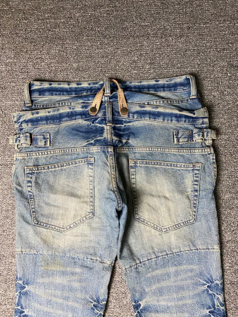 PPFM 🔥Vintage PPFM Double Waist Distressed Jeans🔥 (136) Size US 32 / EU 48 - 3 Thumbnail