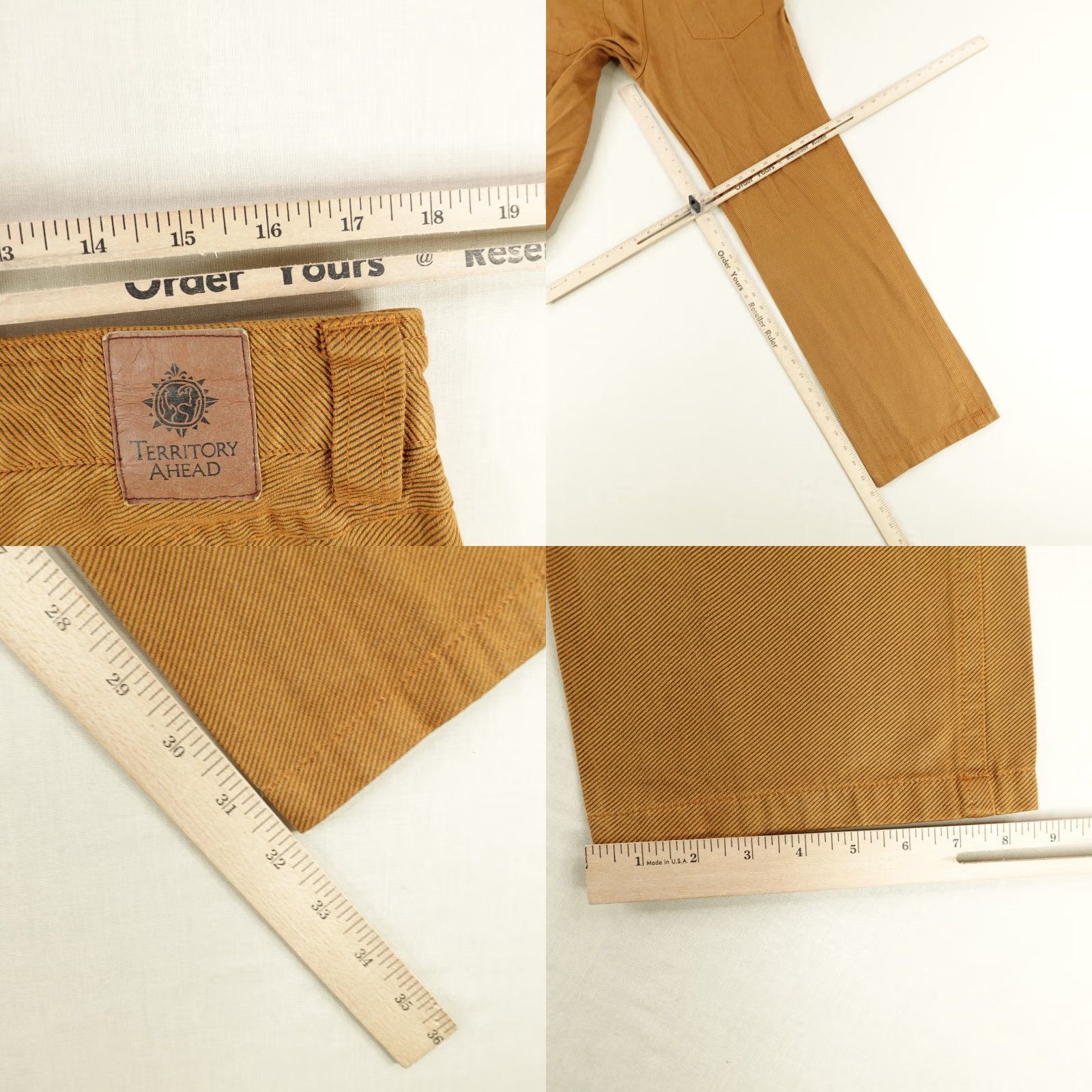The Territory Ahead VINTAGE Territory Ahead Pants Mens 35 Brown Chino Cotton Rayon Blend Straight Outdoors Size US 35 - 8 Thumbnail