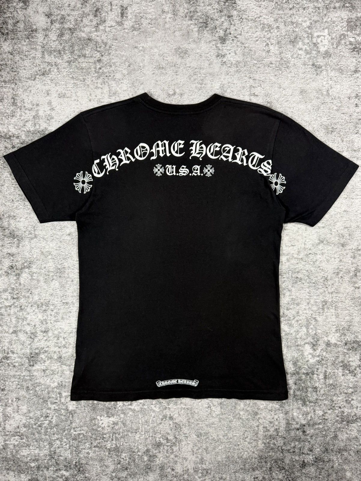 Chrome Hearts 2010s Chrome Hearts Vintage Arc Banner Logo T shirt Size US M / EU 48-50 / 2 - 1 Thumbnail