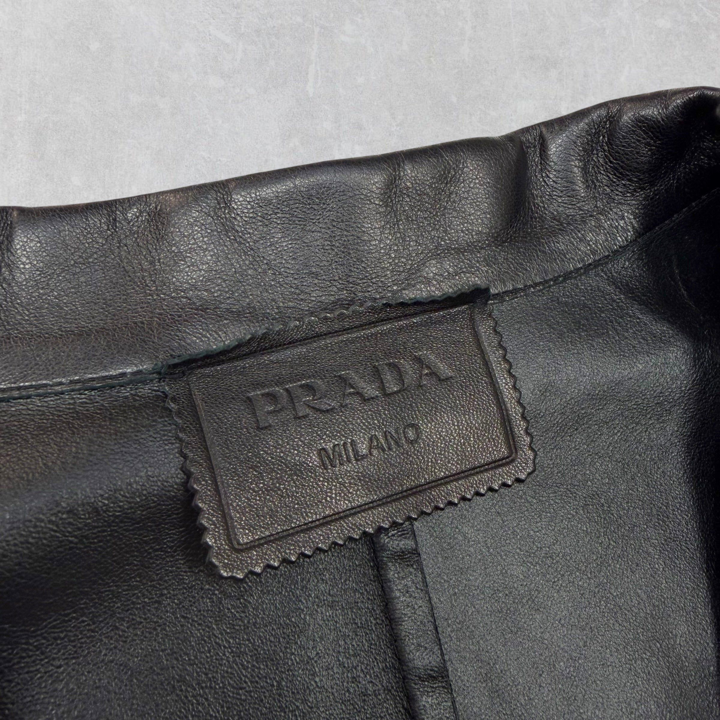 Prada Prada Nappa Leather Shirt 54 (XL) Size US XL / EU 56 / 4 - 5 Thumbnail