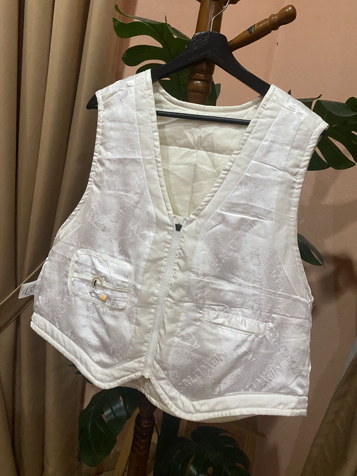Salomon Vintage Salomon Reversible Quilted Vest - White, 90s Outdoor Size US M / EU 48-50 / 2 - 8 Thumbnail