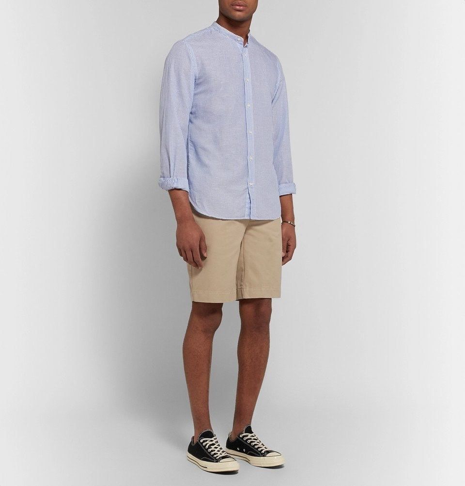 Officine Generale Officine Generale Fisherman Bermuda Beige Button Shorts Size US 36 / EU 52 - 2 Thumbnail