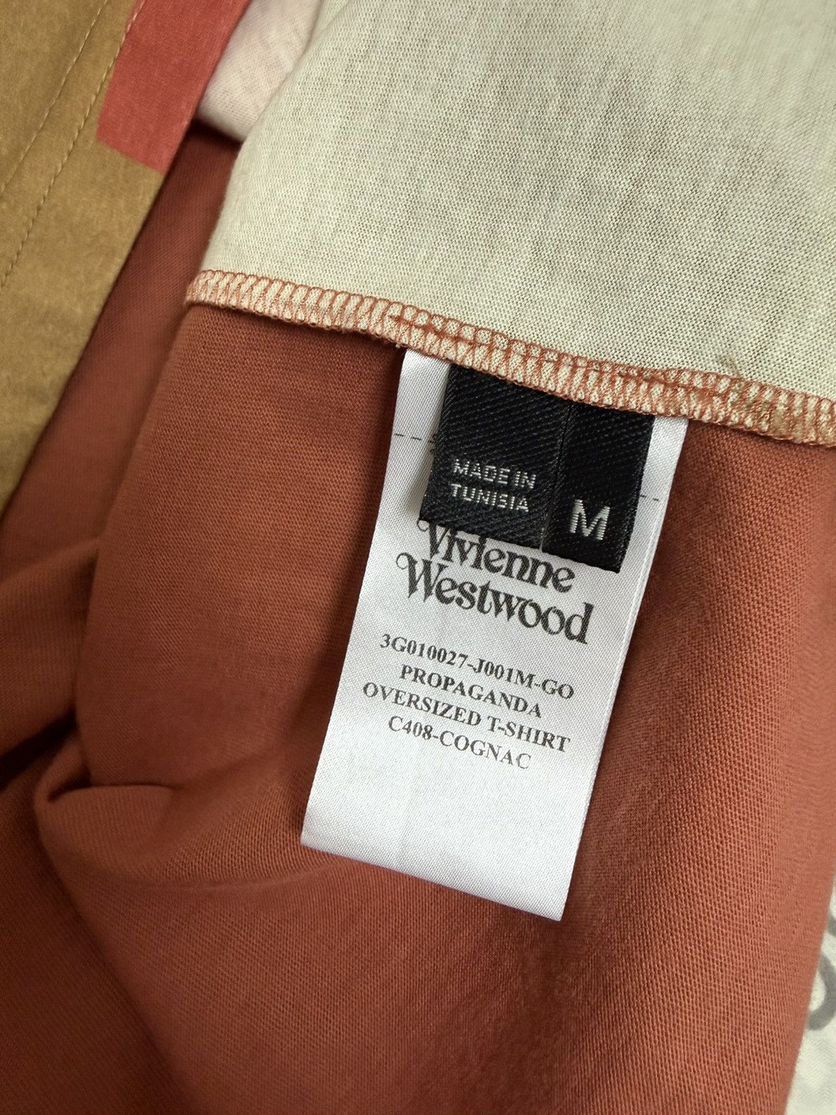 Vivienne Westwood Vivienne Westwood Tan Propaganda Oversized T-Shirt Size US M / EU 48-50 / 2 - 6 Thumbnail