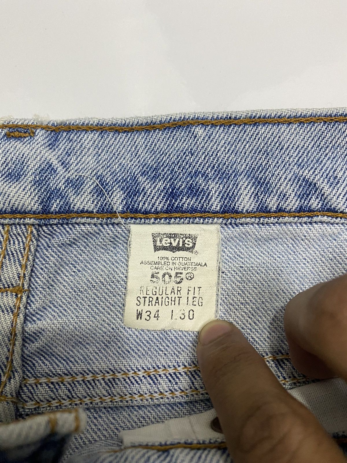 JNCO VINTAGE LEVIS 505 ORANGE TAB DISTRESSED DENIM Size US 33 - 8 Thumbnail