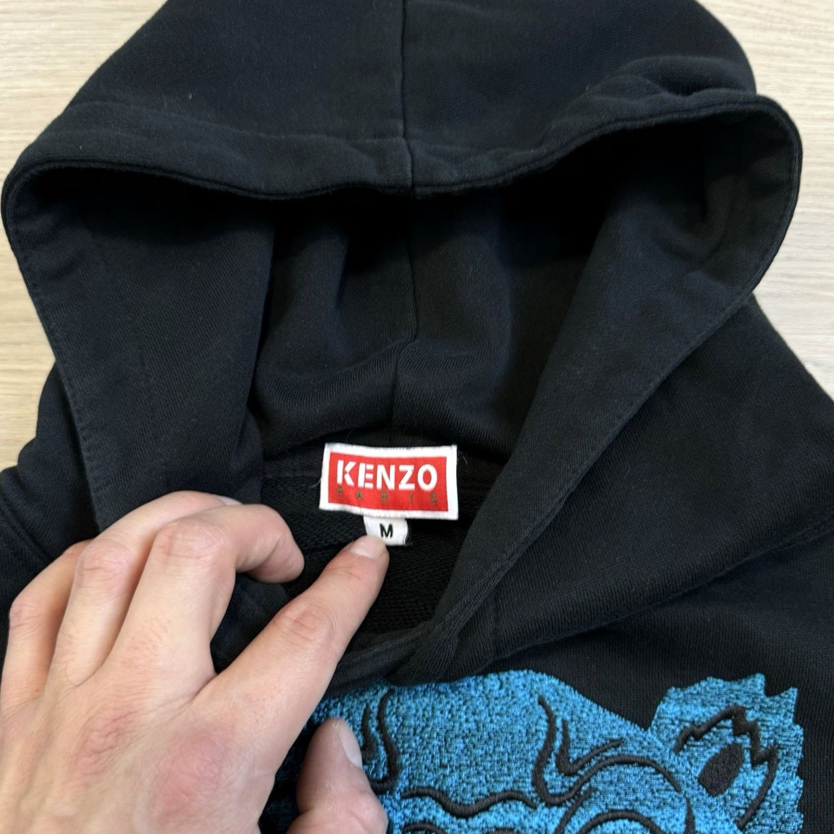Kenzo KENZO Hoodie Men M Black Paris Embroidered Tiger Pullover Sweatshirt Size US M / EU 48-50 / 2 - 4 Thumbnail