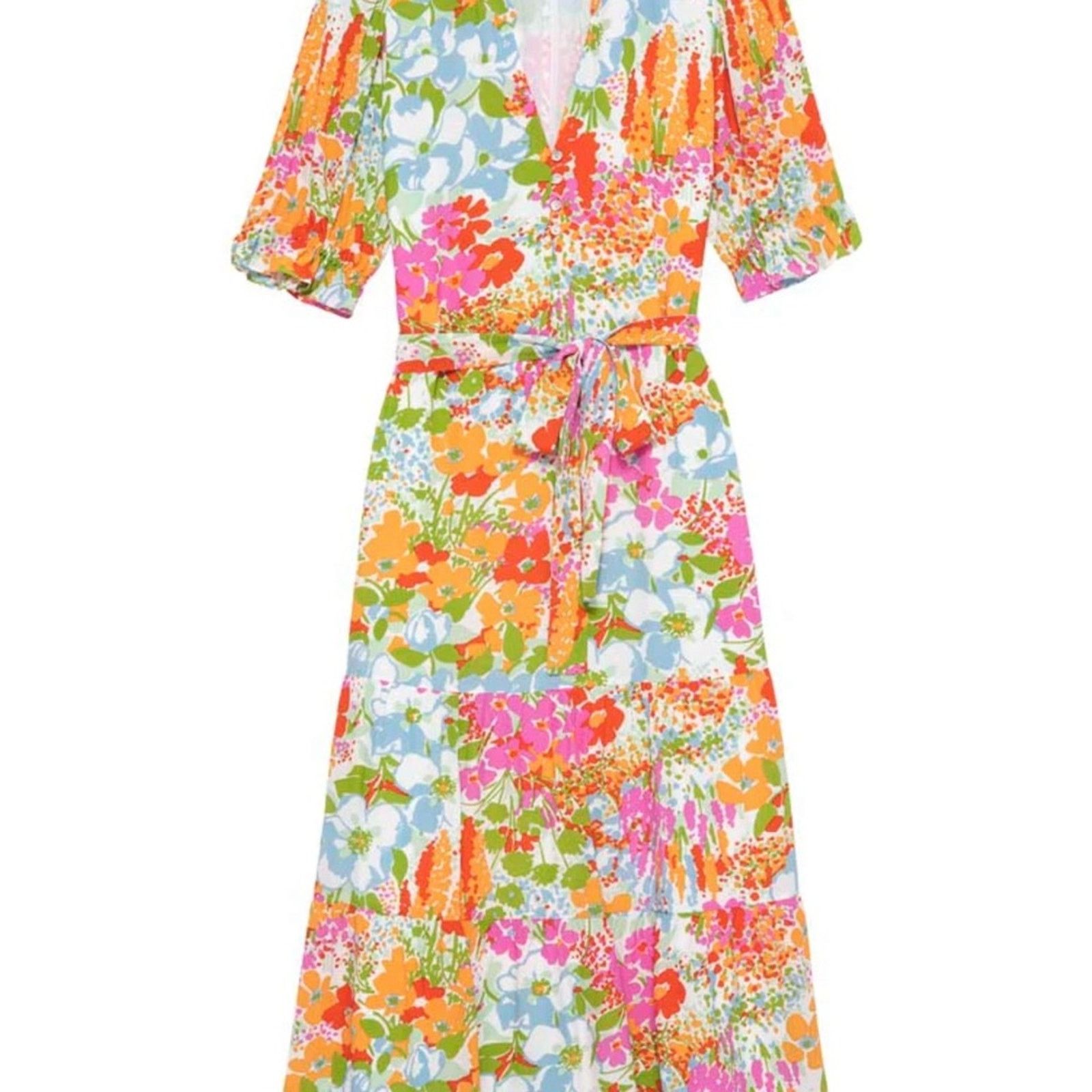 Rails NWT Rails Eliana Day Garden Floral Belted Midi Dress sz XS Size XS / US 0-2 / IT 36-38 - 2 Thumbnail
