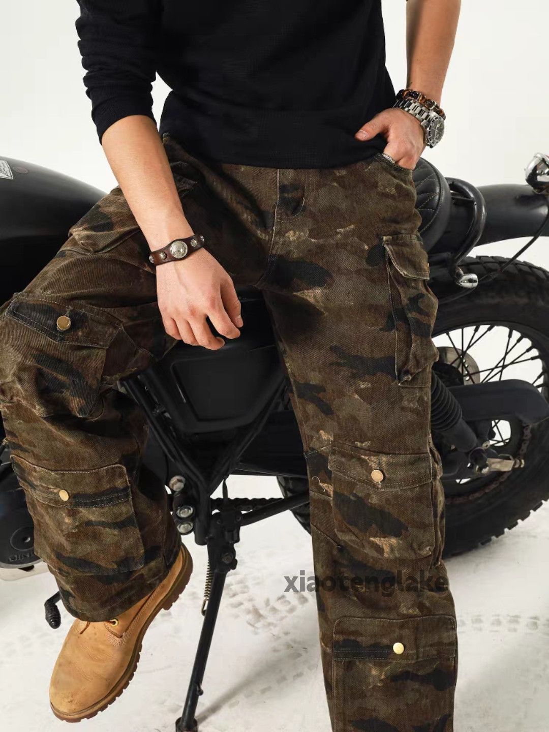 Vintage Utility loose baggy skate hiphop cargo outdoor pants Size US 38 / EU 54 - 2 Thumbnail