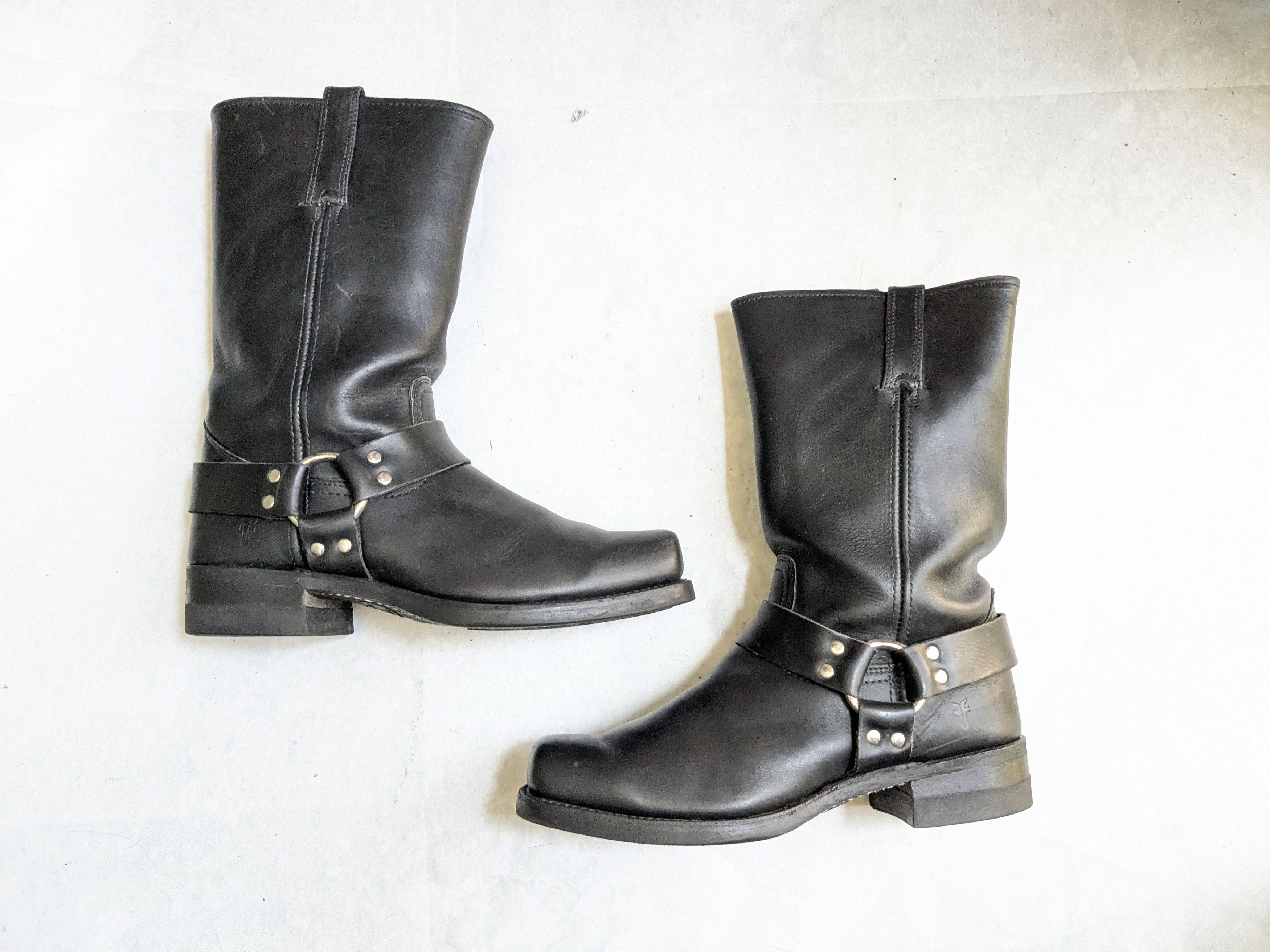 Frye Frye Harness Boots Black 12 M Leather Buckle Size US 12 / EU 45 - 1 Thumbnail