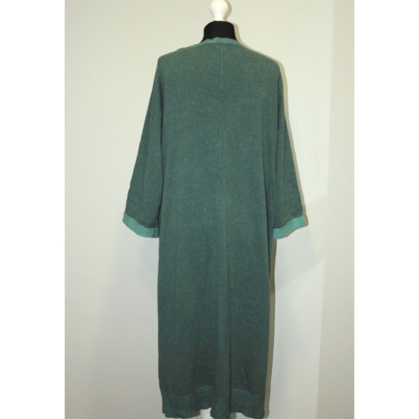 Vintage Gudrun Sjoden Womens Cardigan Jumper L Green Linen Cotton JW-OFFICIAL 90s? Size L / US 10 / IT 46 - 7 Thumbnail