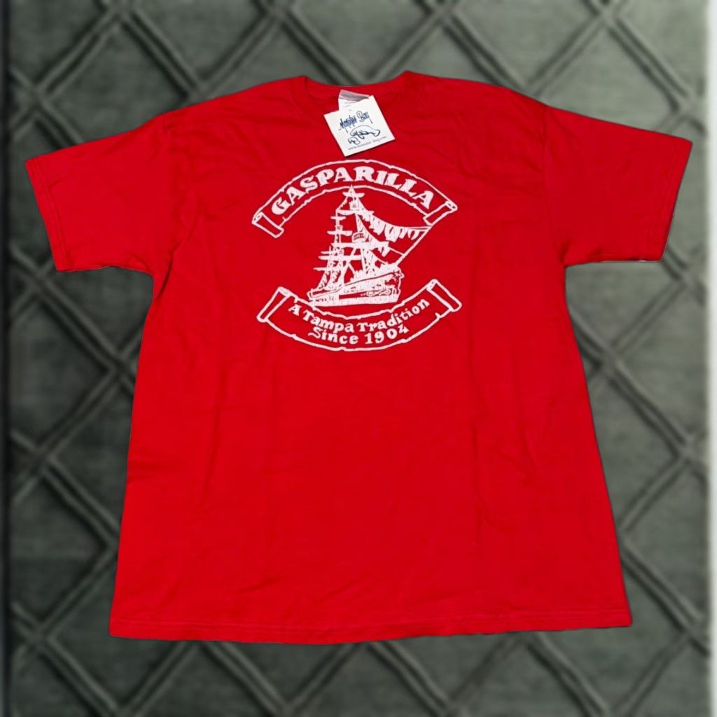 Hanes VINTAGE Gasparilla Pirate Festival Tampa Florida Hanes T-Shirt L Red Mens Vintage Y2K Gasparilla Pirate Festival Tampa Florida New With Tags Size US L / EU 52-54 / 3 - 1 Thumbnail