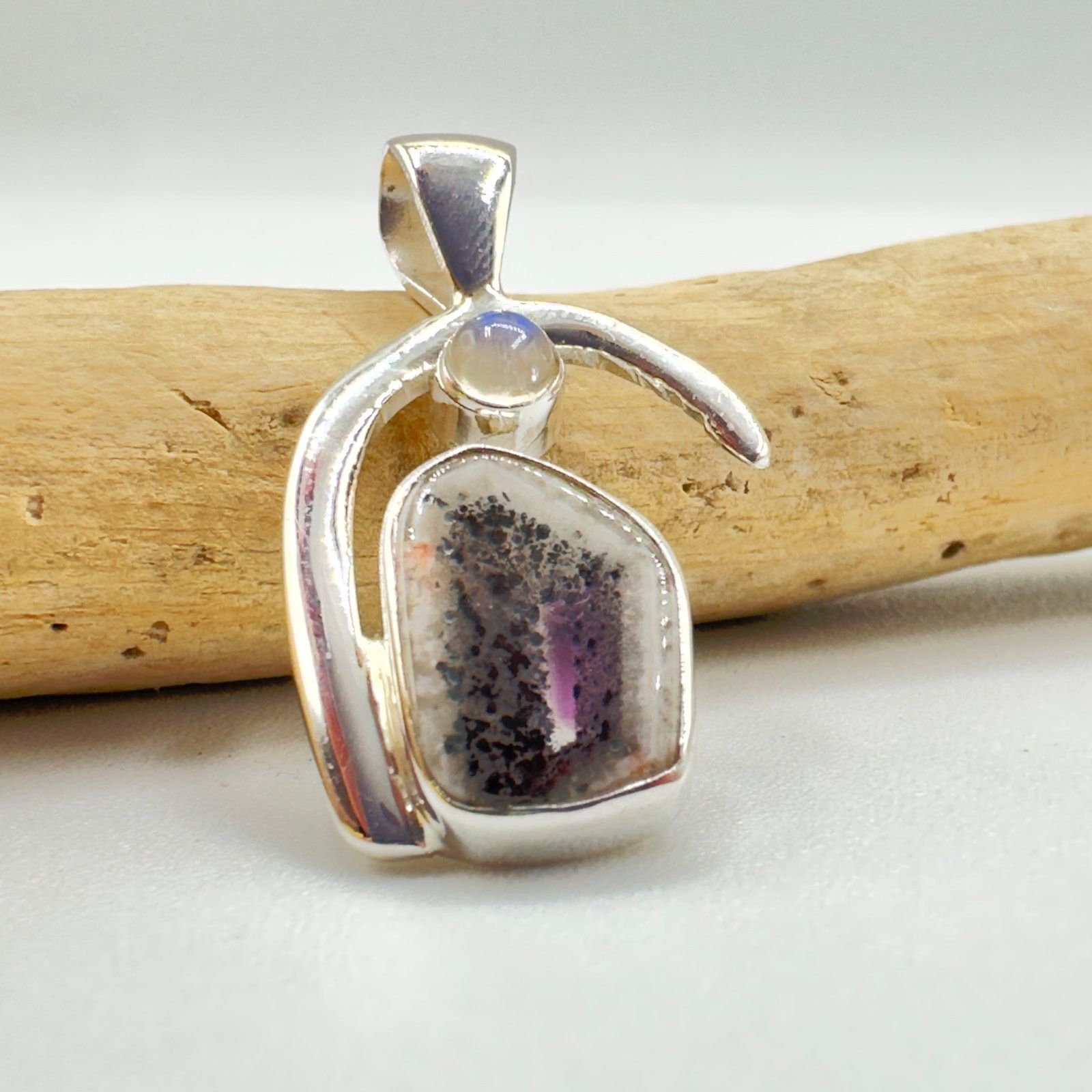 The Unbranded Brand Super Amethyst & Moonstone Sterling Silver Pendant Size ONE SIZE - 5 Thumbnail