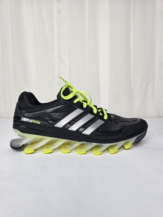 Adidas adidas Springblade Black Neon Green Running Shoe Sneaker Size US 8 / EU 41 - 1 Thumbnail