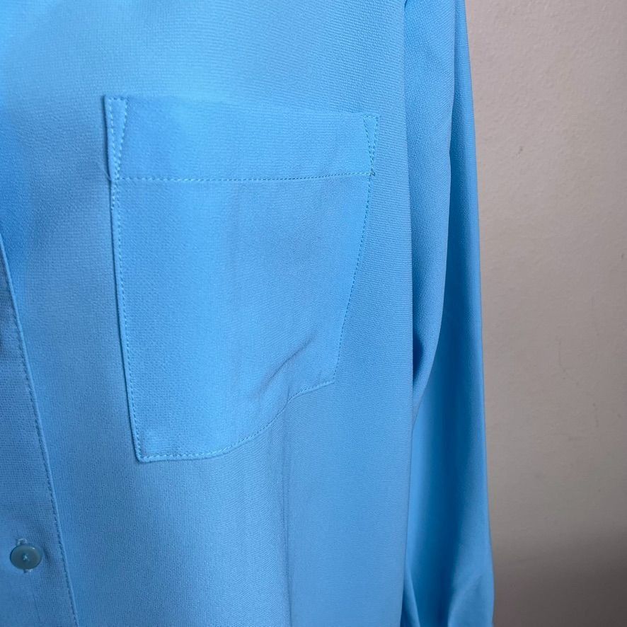 Other Womens Button Down Dress Blouse Lightweight Blue Top Plus Si Size XL / US 12-14 / IT 48-50 - 4 Thumbnail