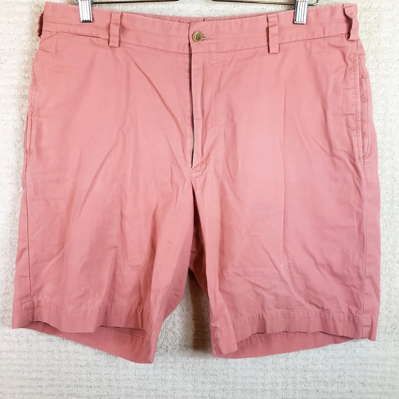 Bills Khakis Bills Khakis Shorts Mens 36x9 Salmon Color Cotton Chino Casual Travel Regular Inseam 9in Slashed Pockets Button Zipper Pocket Cotton Size US 36 / EU 52 - 2 Thumbnail