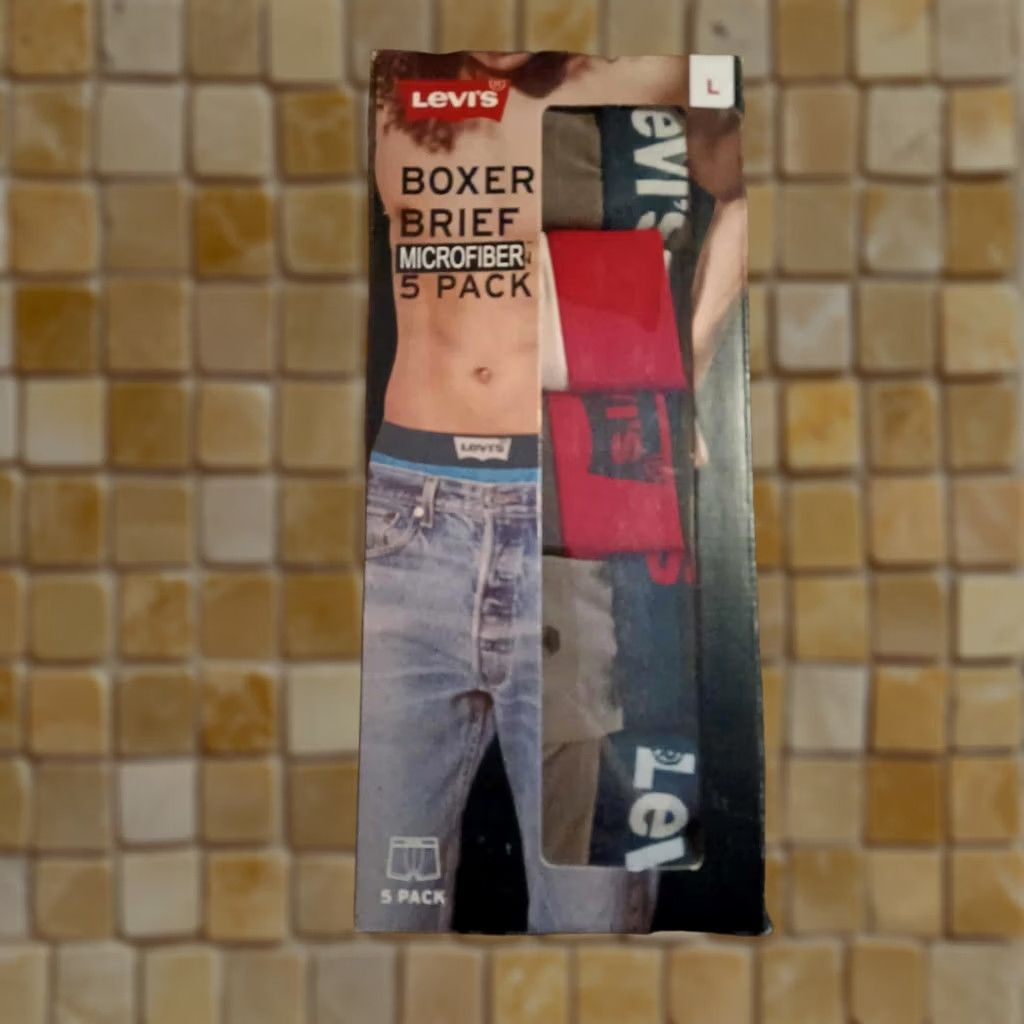 Levi's LEVI'S BOXER BRIEF UNDERWEAR MENS L 36/38 PERFORMANCE MICROFIBER 5 PK NEW Size 42R - 1 Preview