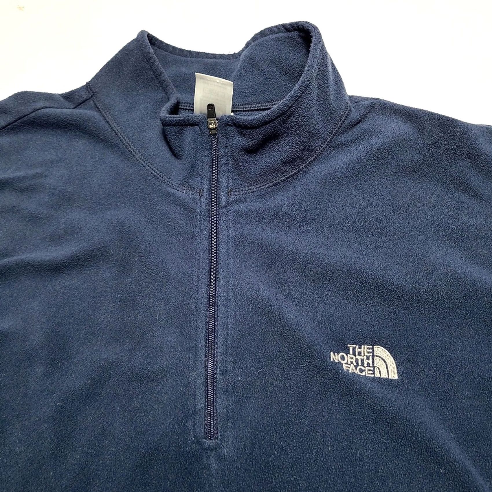 The North Face The North Face Sweater Men XL Blue 1/4 Zip Fleece Pullover Mock Neck Logo Embroidered Long Sleeve Size US XL / EU 56 / 4 - 3 Thumbnail